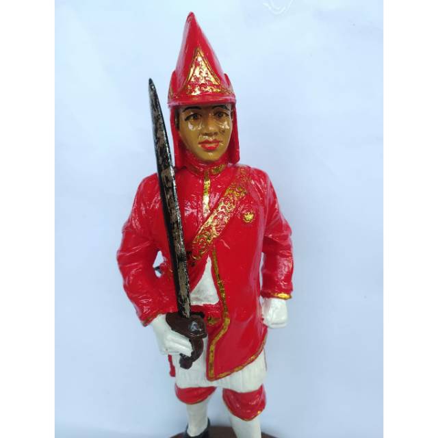 PAJANGAN MINIATUR PATUNG PRAJURIT WIROBROJO UKURAN BESAR - DEKORASI SOUVENIR KHAS JOGJA