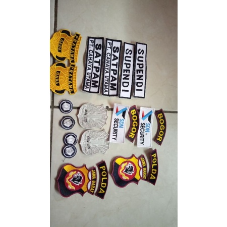 atribut satpam pdh lengkap