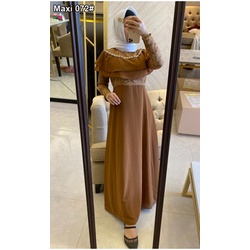 Baju Gamis Muslim Terbaru 2021 2022 Model Baju Pesta Wanita kekinian Bahan Brokat Kondangan Remaja M