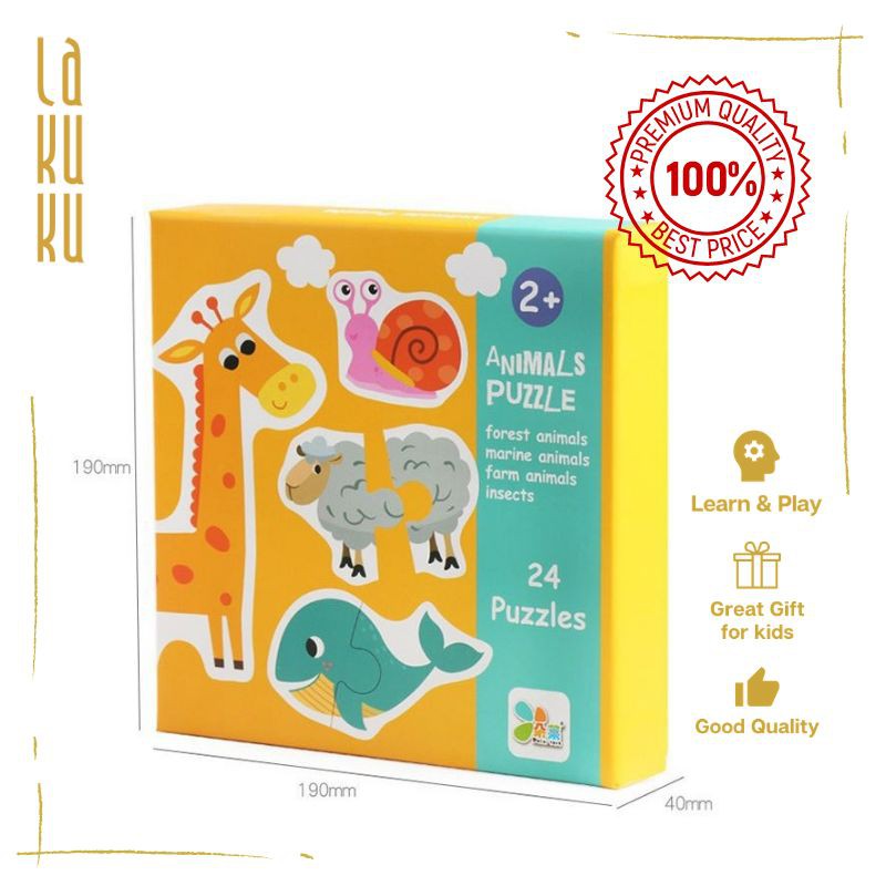 Lakuku - Puzzle Kayu / Jigsaw Puzzle / Matching Puzzle Lucu