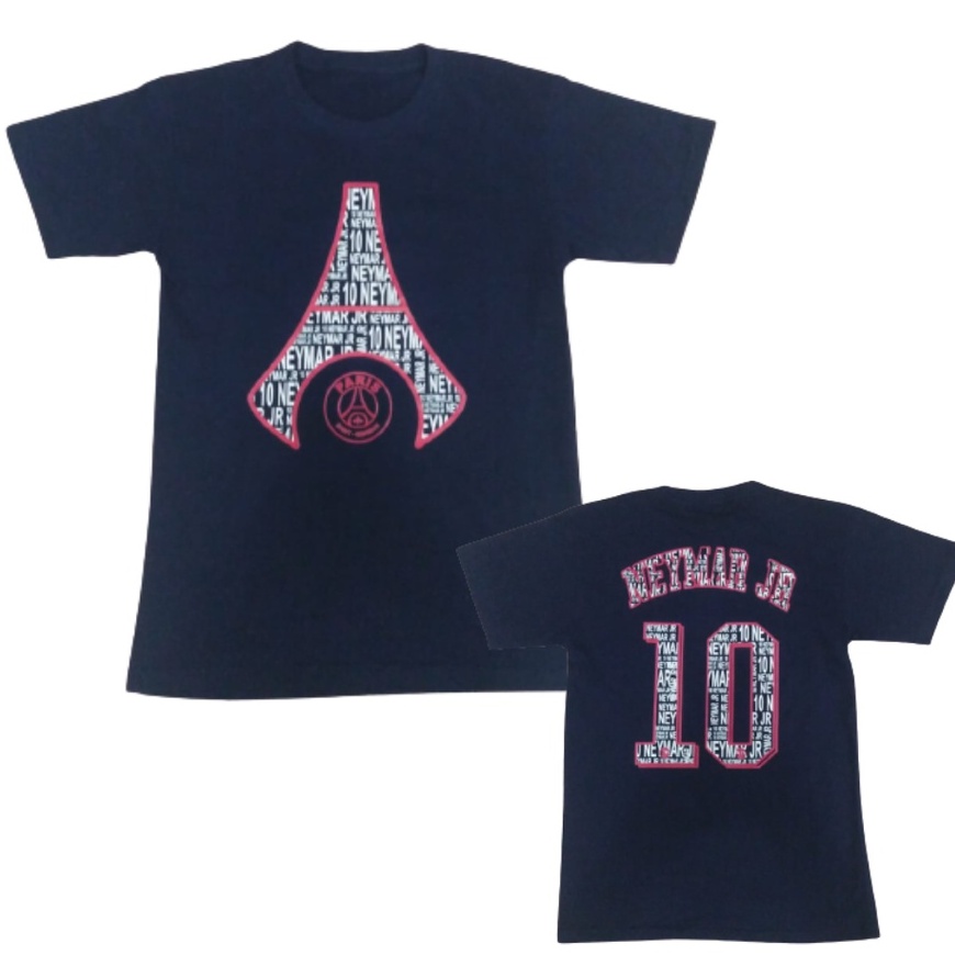 Kaos katun combed 20s anak baju PSG neymar jr tshirt distro navy paris