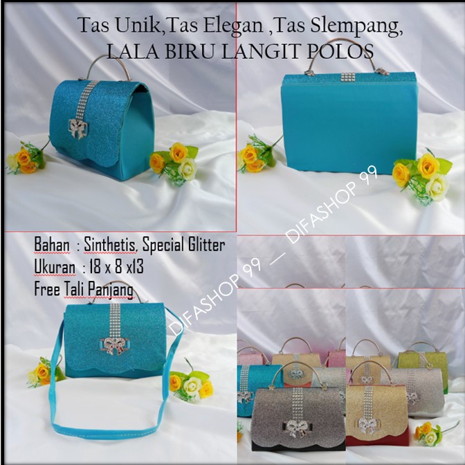 Tas Souvenir,Tas Home MadeLALA BIRU LANGIT POLOS,DIFASHOP 99