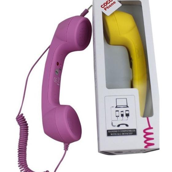 Cocophone Headset Anti Radiasi HP Laptop Model Gagang Telepon