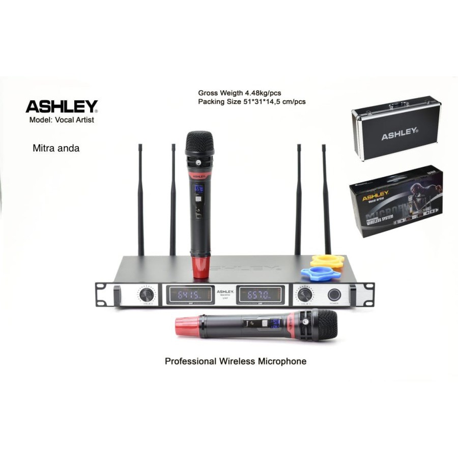 Mic Wireless ASHLEY Vocal Artist 1 - vokal artis Original