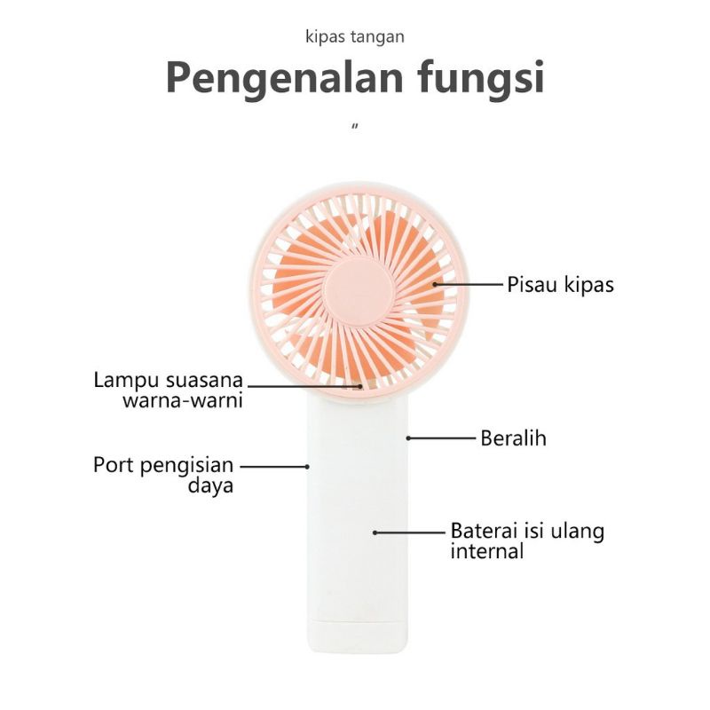 Kipas Angin Genggam gojodog Cute // Mini Dan Portable