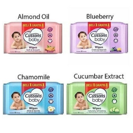 Tisu Basah Cussons Baby Wipes 50s Beli 1 Gratis 1 / Promo Tissue Tisu Basah Cusson Baby Wipes