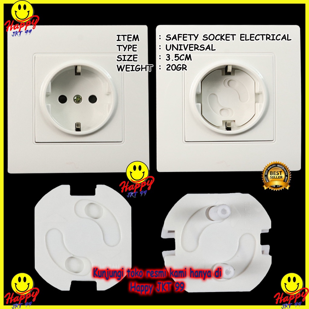 [ HAPPY JKT 99 ] SOKET PENGAMAN COLOKAN LISTRIK PENUTUP PELINDUNG STOP KONTAK ANAK KECIL AMAN SAFETY ELECTRICAL SOCKET