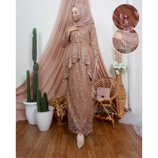 (COD) Kebaya Modern Terbaru 2021 Kebaya Tille// Setelan Kebaya Moderen Terbaru/ Kebaya Moderen Bahan Tille Lembut