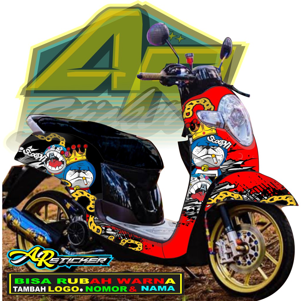 Decal scoopy Decal Scoopy full body Full Blok Decal Scopy Dekal New Fi 2017 2018 2019 2020 DORAEMON