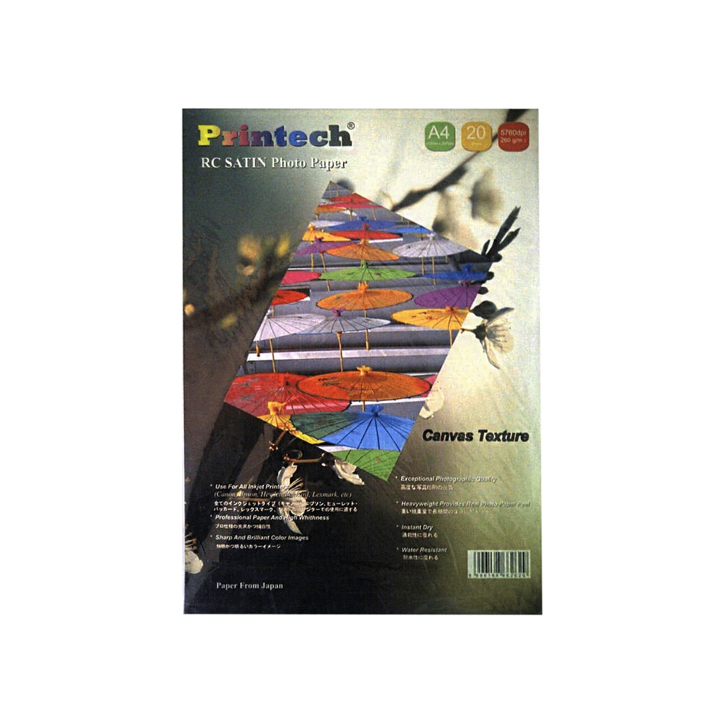 

Kertas Foto / Photo Paper Printech RC Satin Photo Paper A4 260g - 02018