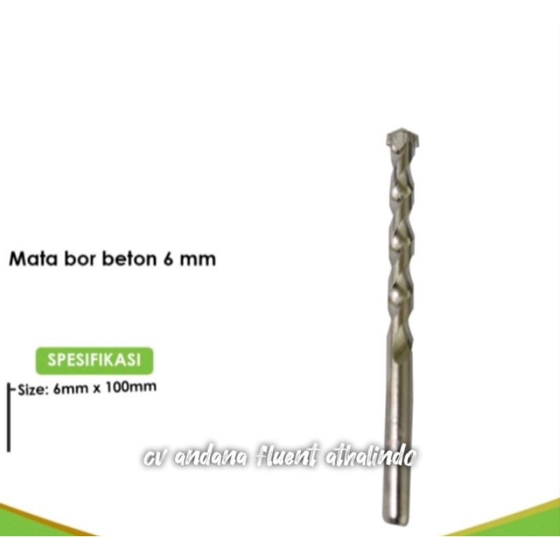 mata bor beton 6mm mata bor joran drill tembok