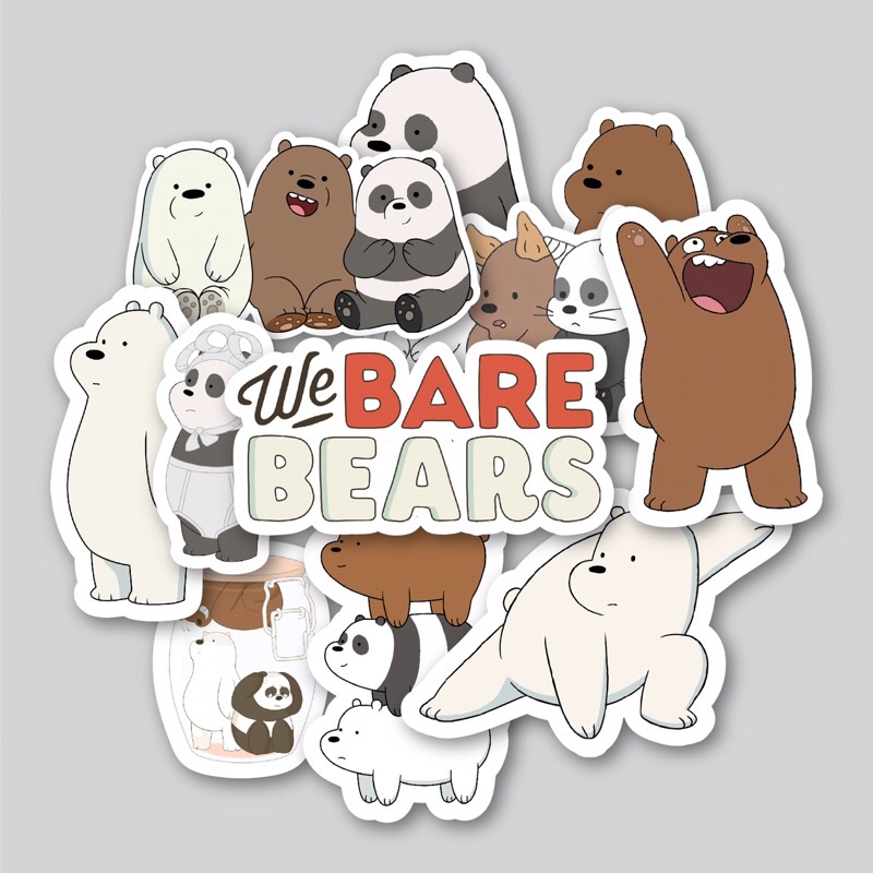 STICKER/STIKER CUTTING PACK AESTHETIC WE BARE BEARS - FOR TUMBLR/HELM/LAPTOP/CASE/HP