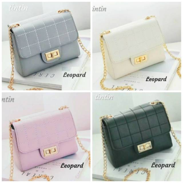 TAS SELENDANG PESTA WANITA SIMPLE LUCU MURAH RANTAI REPLIKA CHANNEL MAIN MALL MODEL KOREA IMPORT
