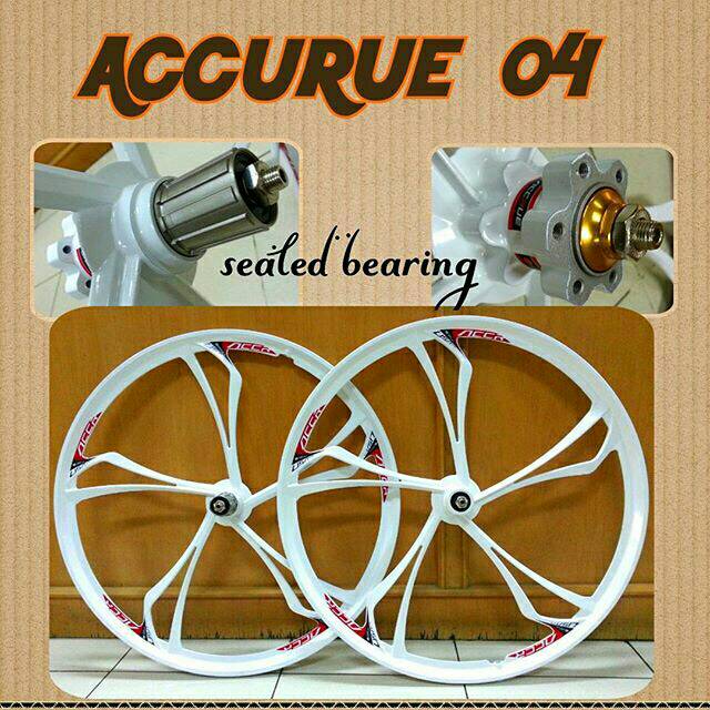 WHEEL SET / VELG RACING MTB ACCURUE 04 WHITE