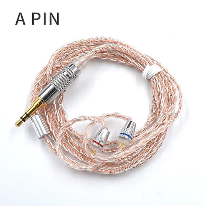 KZ Earphone Silver Plated Weave Wire Upgrade Cable - Pin A / B