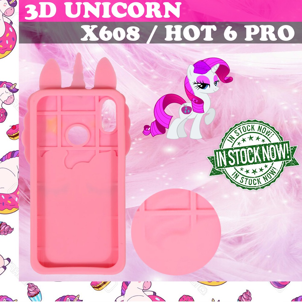 Silikon 3D Unicorn Infinix Hot S3X X622 Silikon Karakter 4D Infinix X622 Soft Case Lucu Case silikon