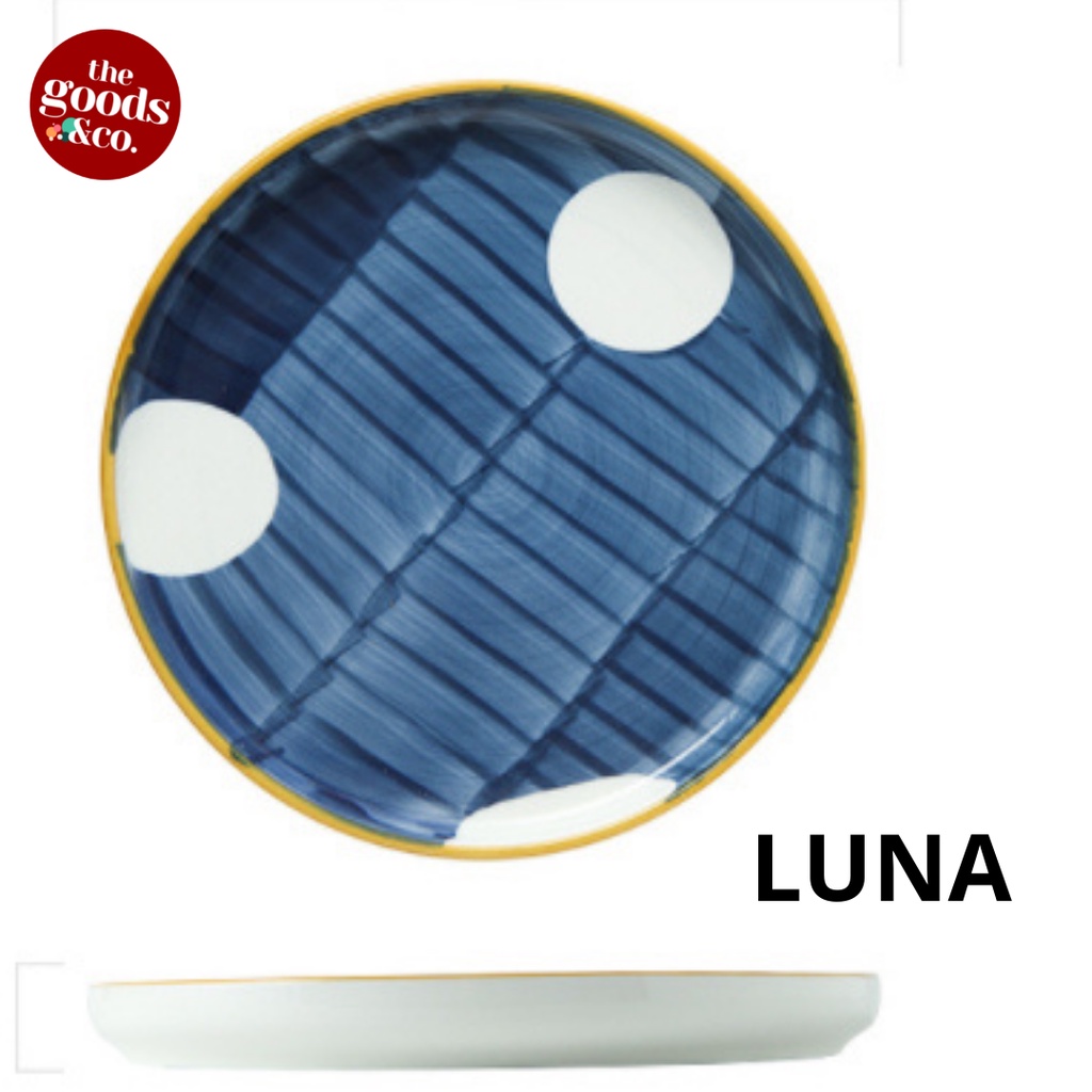 Piring Keramik Piring Saji Keramik Wadah Saji Piring Ceramic Jepang-LUNA