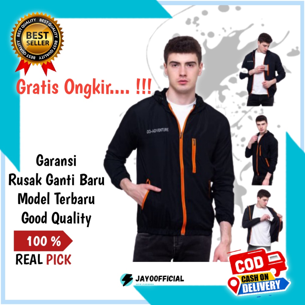 Jaket Adventure Time Jeket Parasut Waterproof Jaket Sweater Parasut Jacket Outdoor Pria Terbaru
