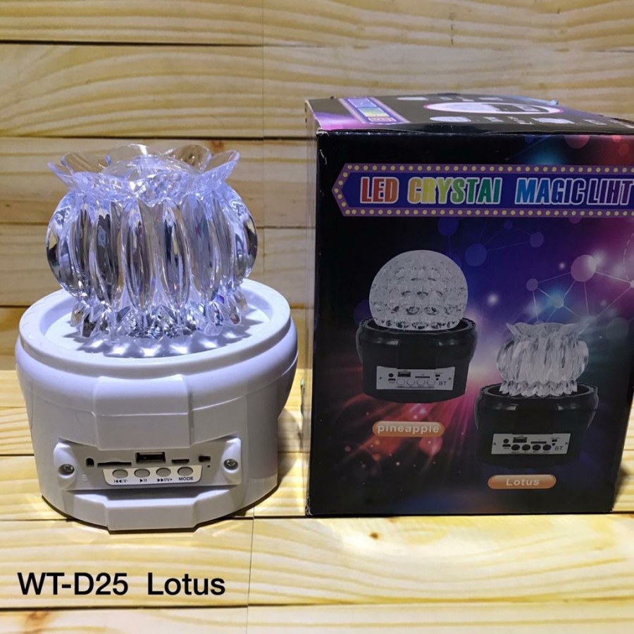 Speaker Bluetooth WT-D25 Lotus Lampu Disco