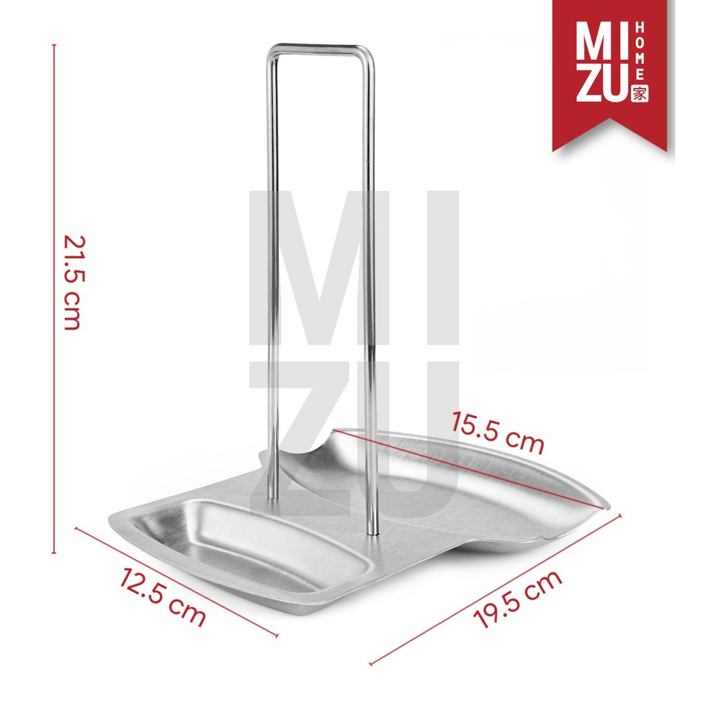 MIZU SUICHOKU Pot Cover Holder Stand Rak Panci Sendok Soup Nasi Stainless Steel-4