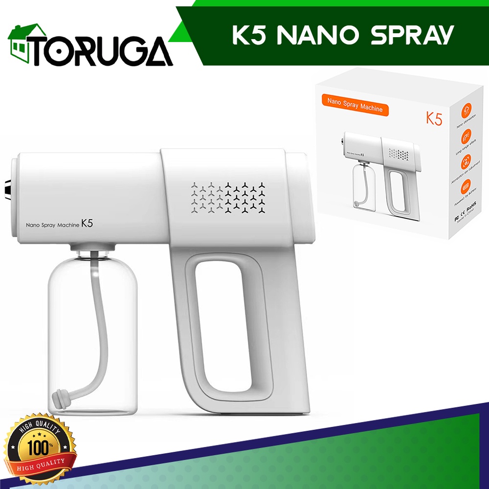 Nano Spray Gun K5 Disinfectan Alat Semprot wireless  Alkohol Antivirus Sterilisasi Disinfektan Portable UV Light 400Ml