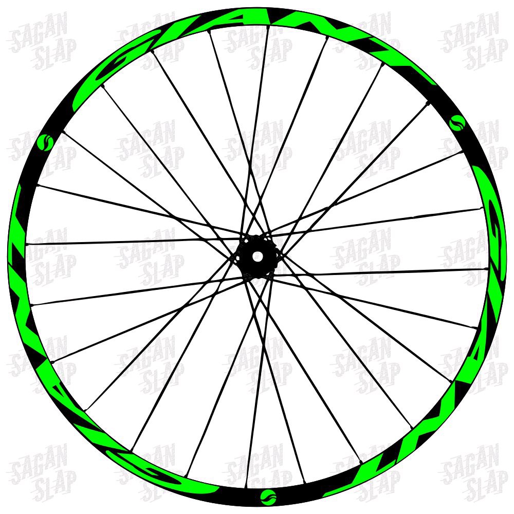 Sticker rims GIANT hijau Lebar Stiker 2cm Decal rim mtb downhill roadbike 26 27.5 29 700c