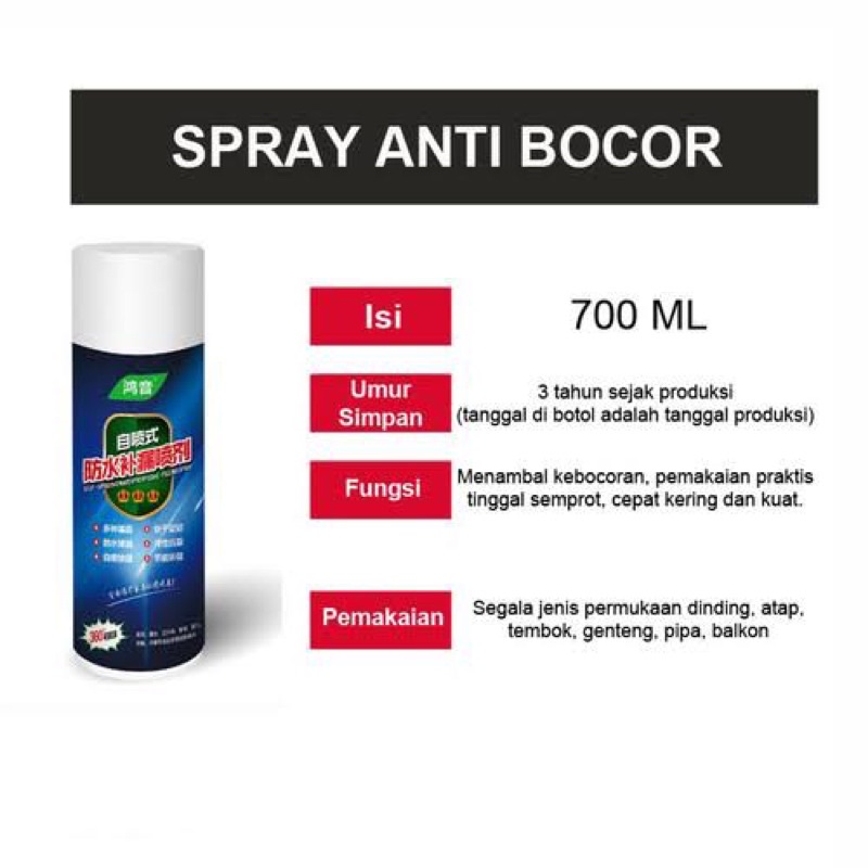 Semprotan anti bocor waterproof spray 700 ml