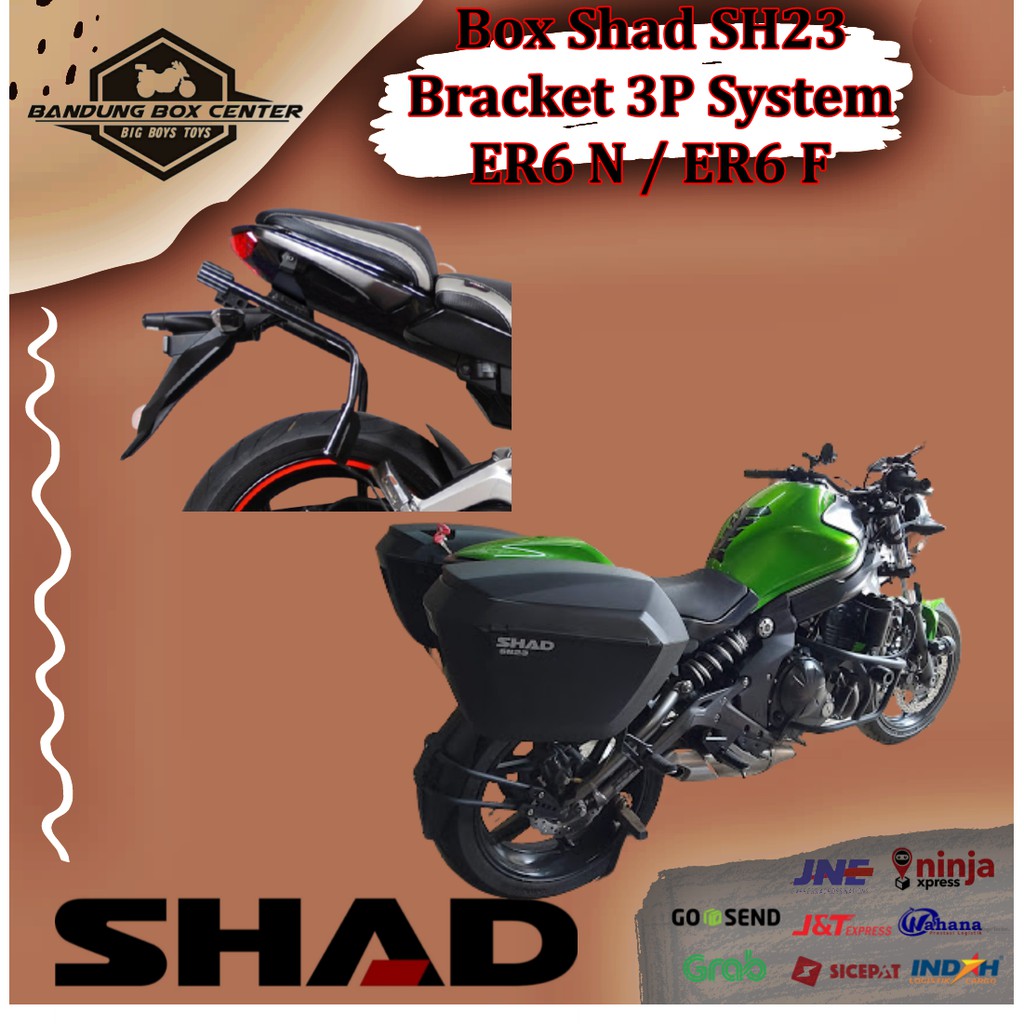 Paket Box Motor Box Shad SH23 Sidebox Bracket 3P System ER6 N ER6 F Side Box SH 23 ER 6 N ER 6 F