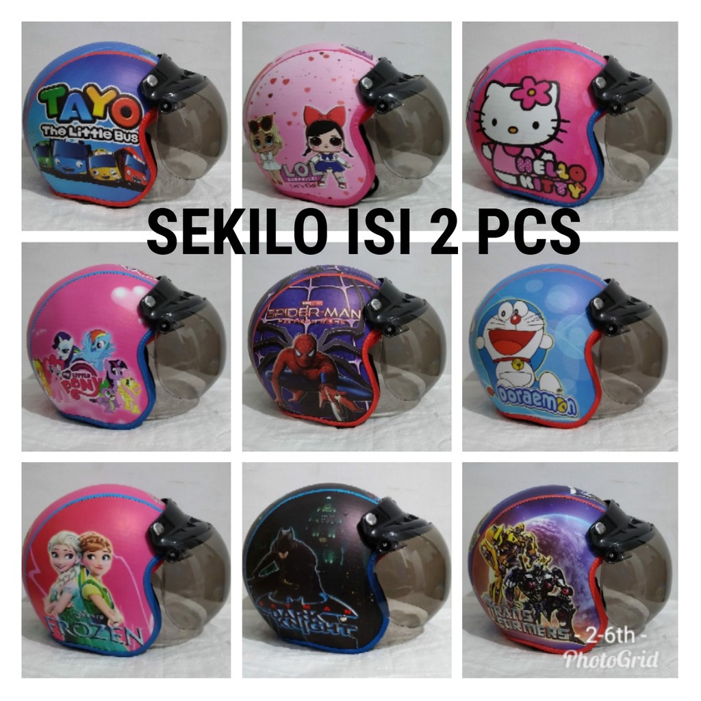 Helm bogo anak karakter tayo / helm hello kitty / helm bogo anak / helm little pony /HELM LOL