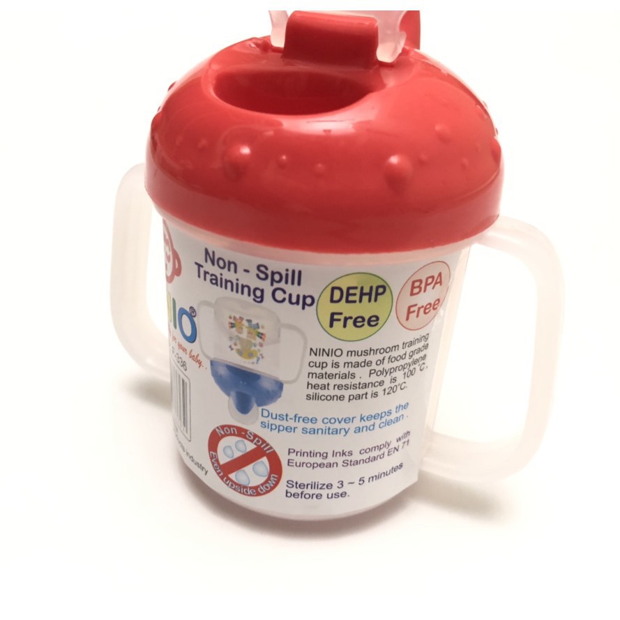 NINIO NON SPILL TRAINING CUP - BOTOL GELAS MINUM ANAK NINIO