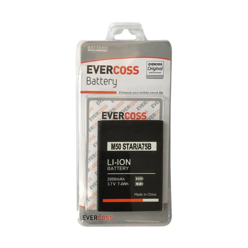 [garansi satu tahun] BATERAI evercoss m50 star / a75b 100%