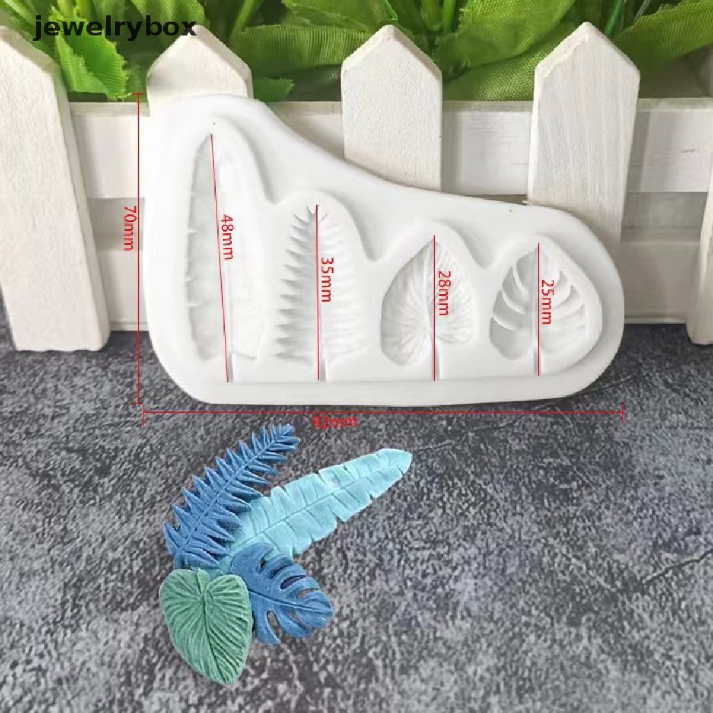 Cetakan Resin Bentuk 4 Daun Bahan Silikon Untuk Dekorasi Kue