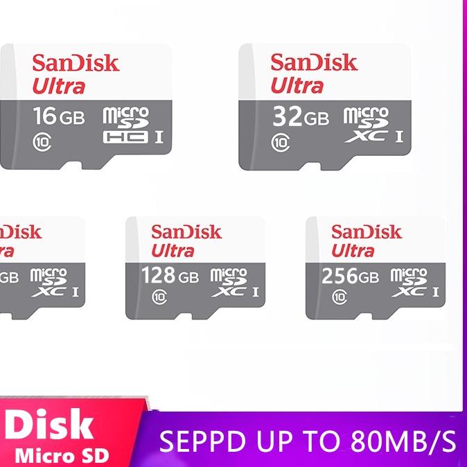 MALL SanDisk memory card 8/16/32/64/128/256/512GB CLASS 10 Micro SD Extreme Ultra microsd 80Mbps/100