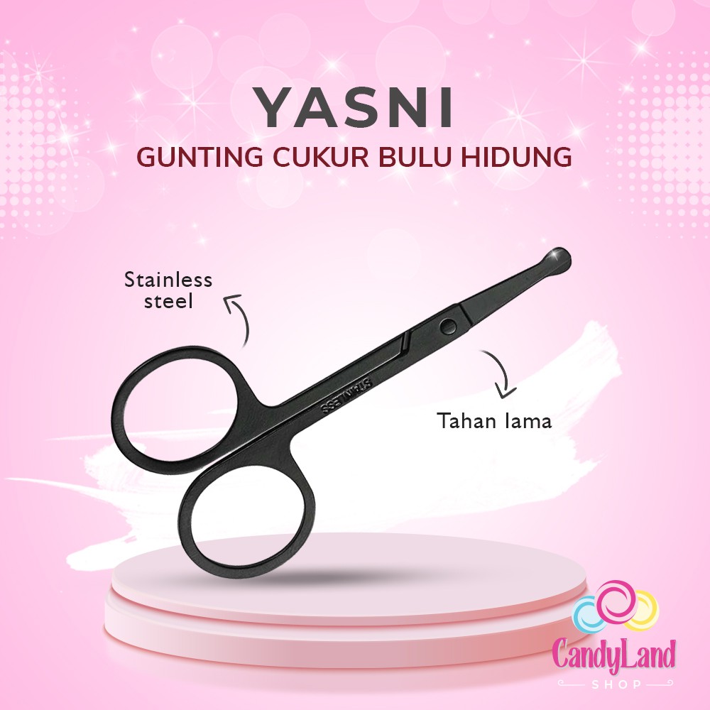 Gunting Cukur Pemotong Bulu Hidung Kumis Rounded Tip Stainless