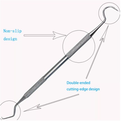 Alat dental Pembersih kotoran atau karang gigi dengan Cermin 4 pcs