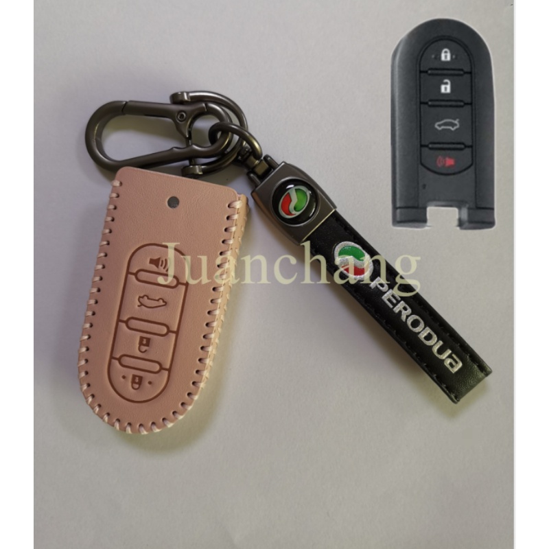 Casing Kunci Mobil 4 Tombol Bahan Kulit Untuk Toyota Rush Daihatsu Tanto LA600S LA800S LA610S ALL NEW RUSH 2018 / VELOZ 2019 DAIHATSU All New TERIOS
