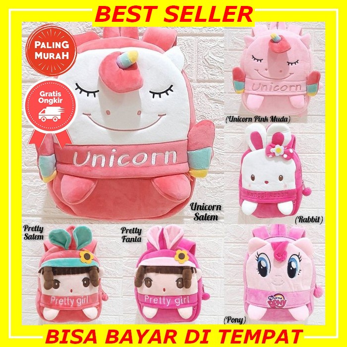 Tas Anak Sekolah Perempuan Laki Laki Terbaru Kekinian Sd Tk Paud Kelas 1 2 3 4 5 6 7 Cod Karakter To