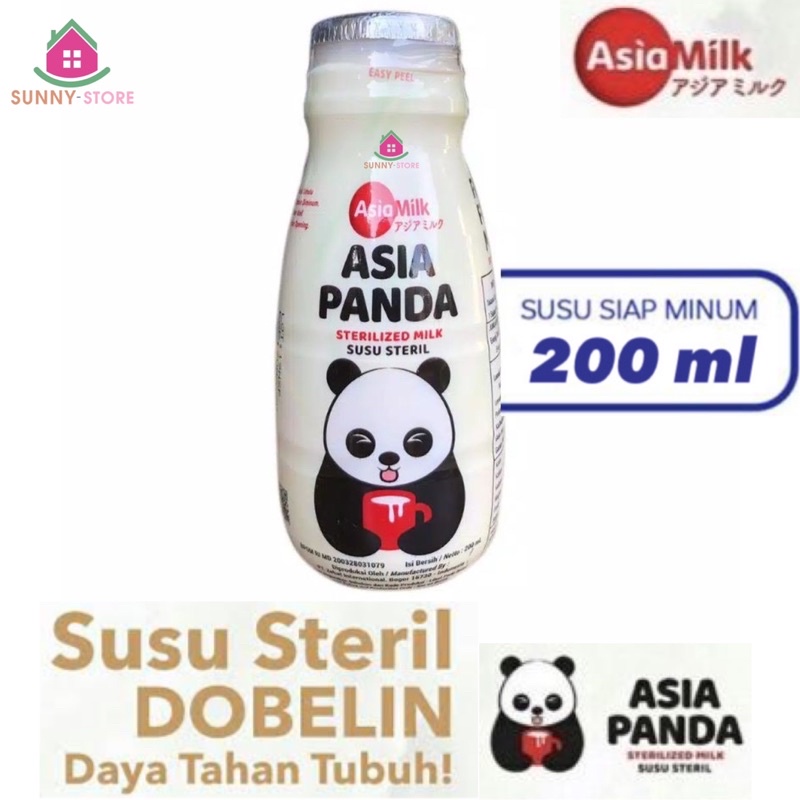 SUSU STERIL ASIA PANDA 200ml FRESH MILK STERILIZED MILK SUSU SIAP MINUM 200 ml