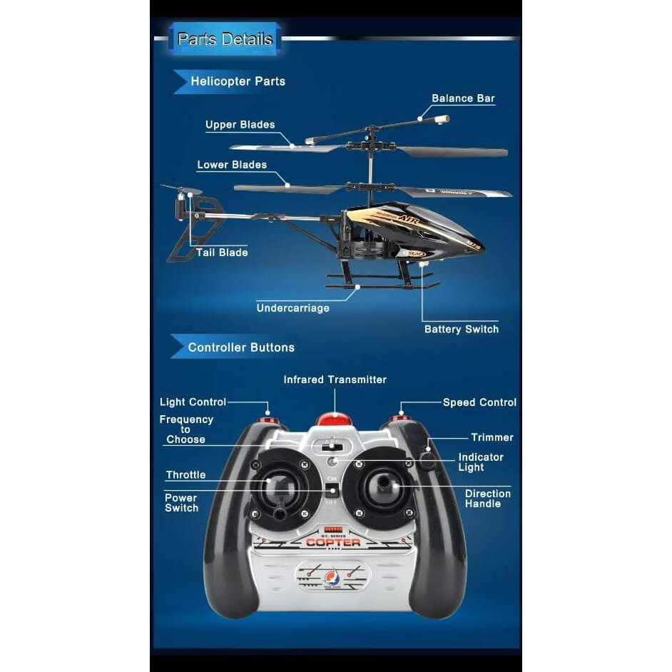 RC Helicopter HX718 3.5 Channel / Remote Control Helikopter 3.5 Channe