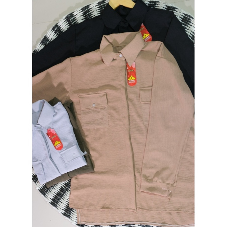 ZOYA KEMEJA CRINKLE WANITA PREMIUM/ BLOUSE CRINKLE