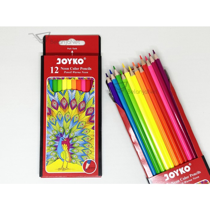 

Terlaris Pensil Warna Neon Joyko Neon Color Pencils Cp-124N 12 Warna Limited