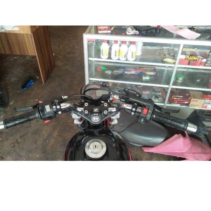 Trendy GAS SPONTAN KSR DOMINO SET HANDGRIP KAZE + JALU STANG CHROME MODEL FU UNIVERSAL SEPAKET GAS S