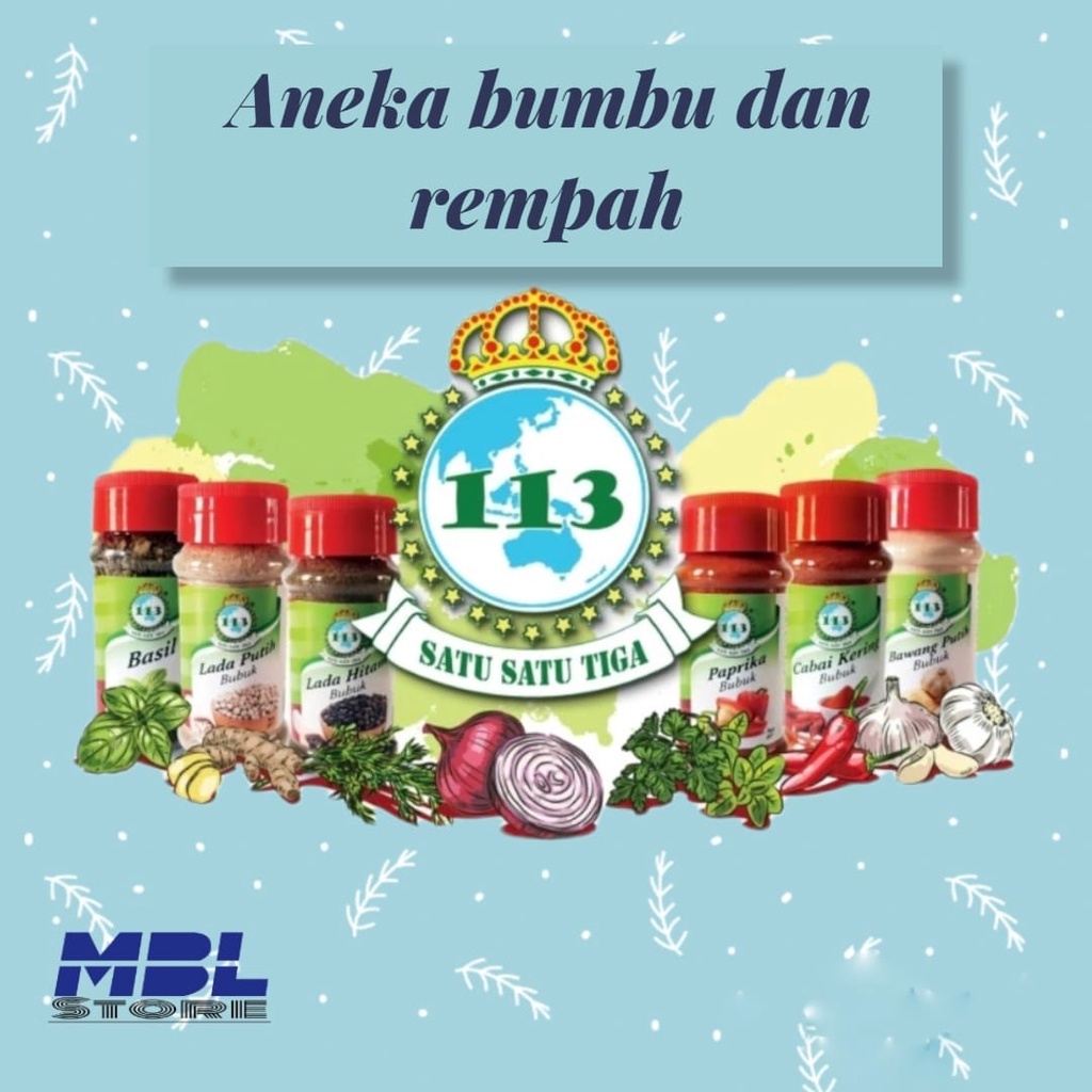 

113 Bumbu masak dan rempah Oregano Basil Parsley Cabai Bawang Dll