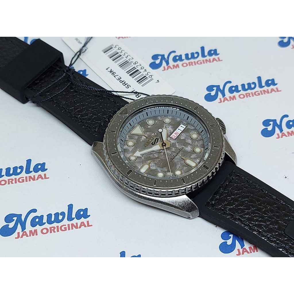 Seiko 5 Sports SRPE79K1 Automatic Grey Vintage - Jam Tangan Pria SRPE79