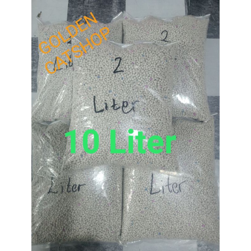 PROMOO!!! 10 LITER PASIR KUCING GUMPAL WANGI (KEMASAN REPACK) 10LITER