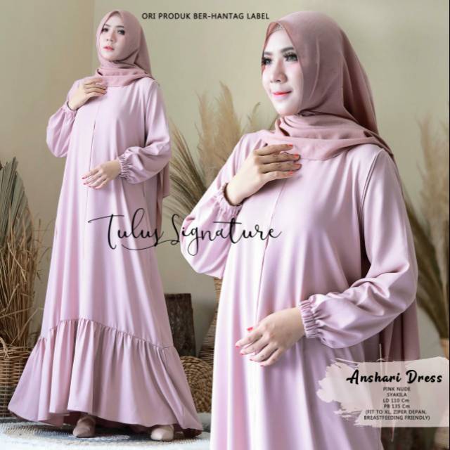 (SALE) baju dress fashion kekinian/ maxy cewek motif polos/ baju cewek cantik/ baju cewek