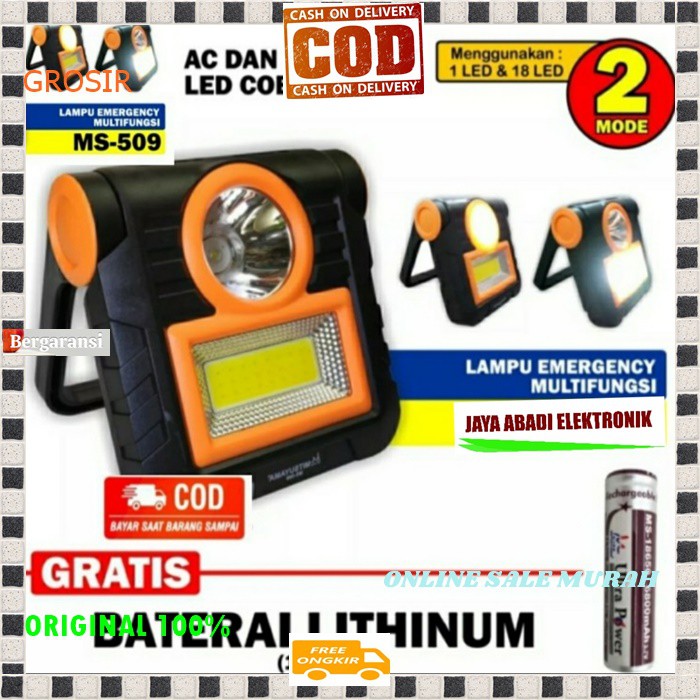 G523 ORIGINAL LAMPU EMERGENCY LED CHARGER CAS CASAN DARURAT BATERAI CAS 18650 AC DC MAGIC LAMP BOHLA