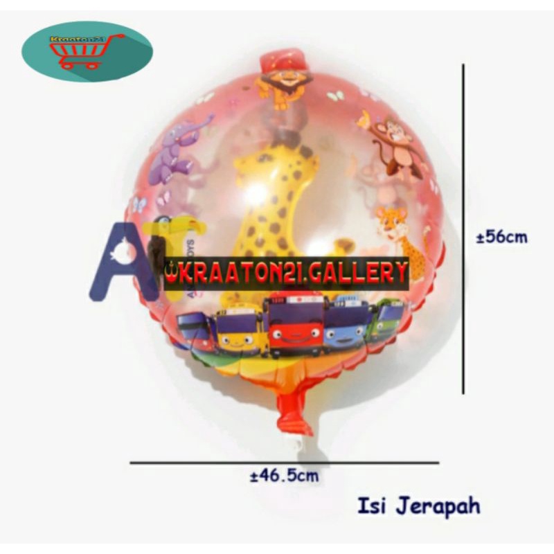 balon karakter isi jerapah / balon gas / balon helium / balon dekorasi