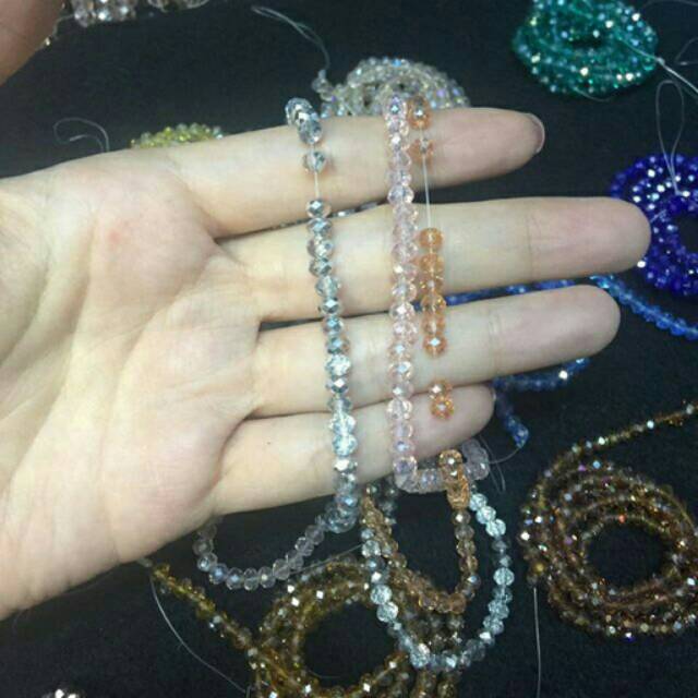 Kristal ceko bakpau bulat 4mm