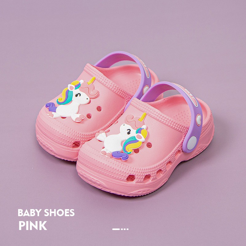 SA22 Sandal Slop Anak Mario Import Anti Slip Unicorn Dinosaurus Bebek Lucu  Waterproof Bahan Eva Usia 1-8 Tahun